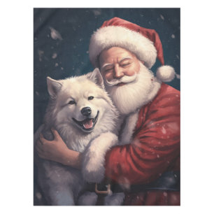 Nappe Akita avec le Père Noël Festif Noël 