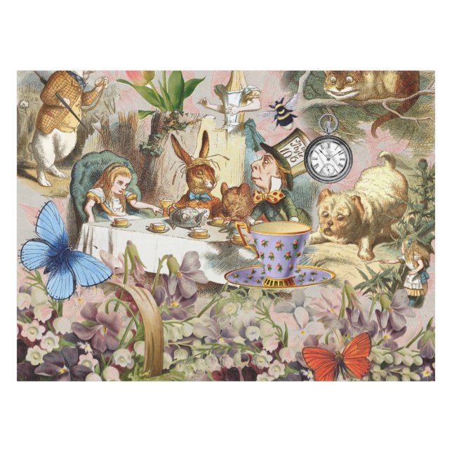 Nappe Alice au pays des merveilles Tea Party Art (Devant (Horizontal))