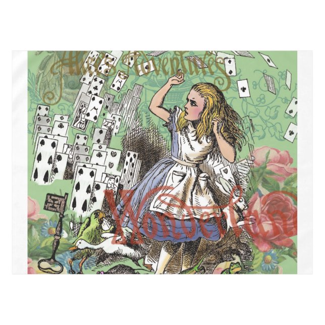 Nappe alice cartes pays des merveilles (Devant (Horizontal))