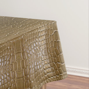 Nappe alligator beige sauvage cuir de crocodile