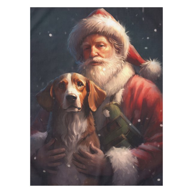 Nappe American English Foxhound Santa Claus Noël (Devant)