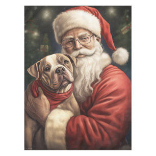 Nappe American Staffordshire avec Noël au Père Noël