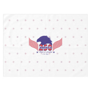 Nappe Amérique 250e-Esprit de Liberté- Sur fond blanc