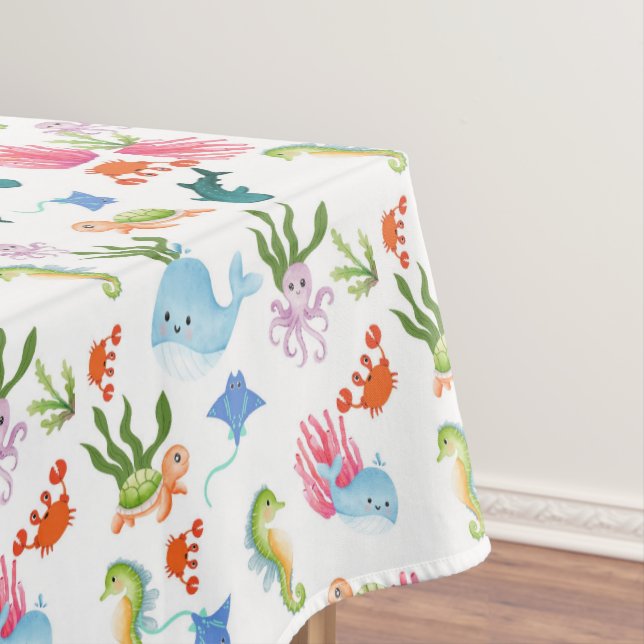 Nappe Amis sous-marins mignons - Motif d'animaux marins (In Situ)