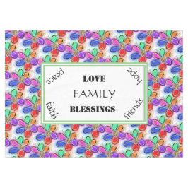 Nappe Amour Famille Été Aquarelle Fleurs Artistiques