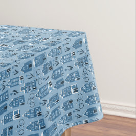 Nappe Amsterdam Dutch Maisons Vélos Tulips Quirky Blue