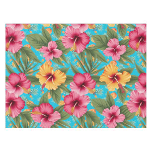 Nappe Ananas à fleurs tropicales
