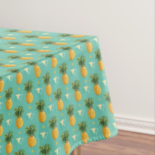 Nappe Ananas lumineux sur le motif géométrique