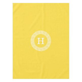 Nappe Ananas Whale Grille Clé Grecque Cadre initial Mono