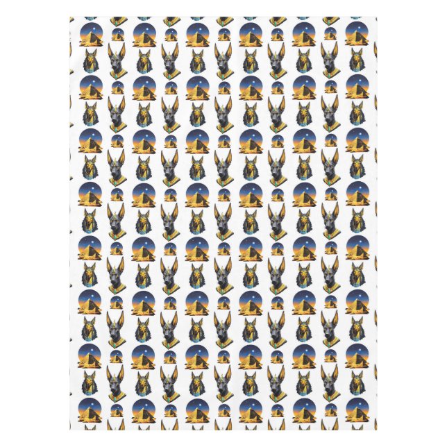 Nappe Ancienne Egypte Pyramide Anubis Motif Design (Devant)