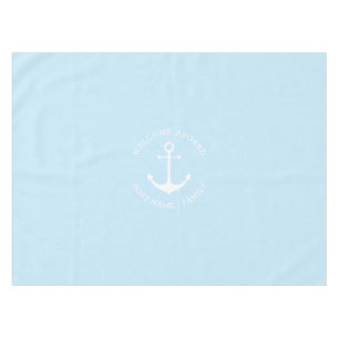 Nappe Ancrage nautique bleu clair Accueil personnalisé à