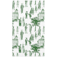 animaux victoriens antiques toile vert