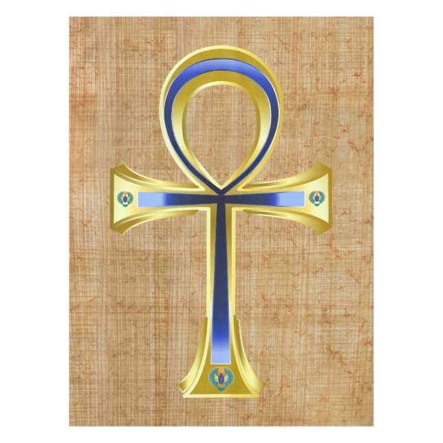 Nappe Ankh Et Scarabes Égyptiens (Devant)