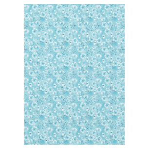 Nappe Aqua tropical Orchidées blanches Hibiscus Floral