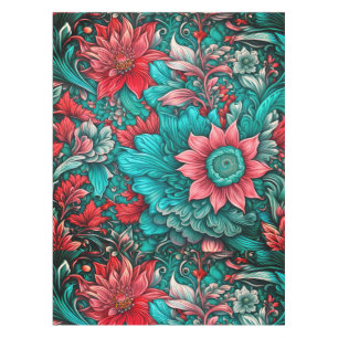 Nappe Aqua, Turquoise, Turquoise et Gris