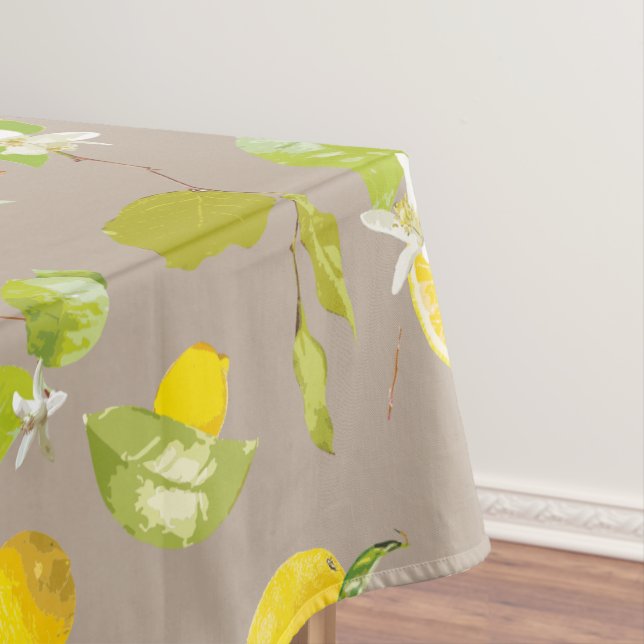 Nappe Aquarelle Citron et Feuilles 11 (In Situ)