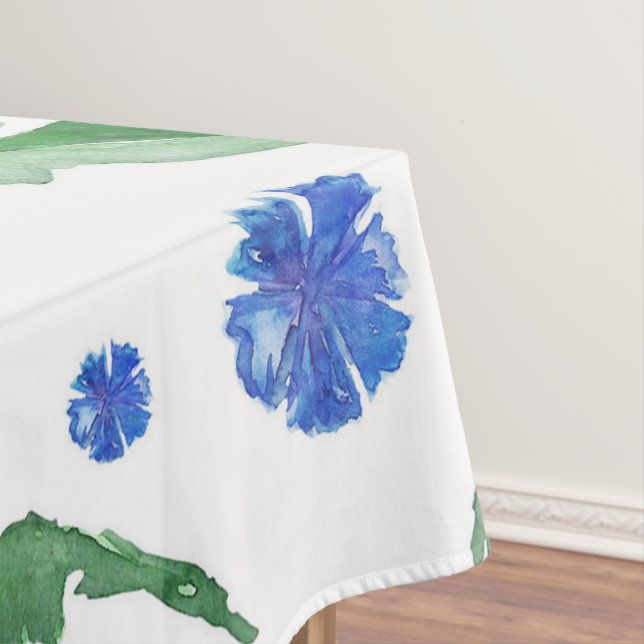 Nappe Aquarelle Fleurs de corail bleu (In Situ)