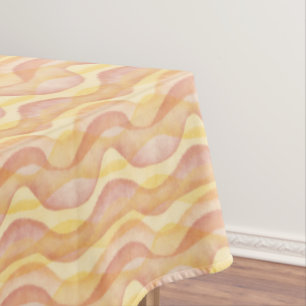 Nappe Aquarelle Gris ondulé, Jaune et Orange