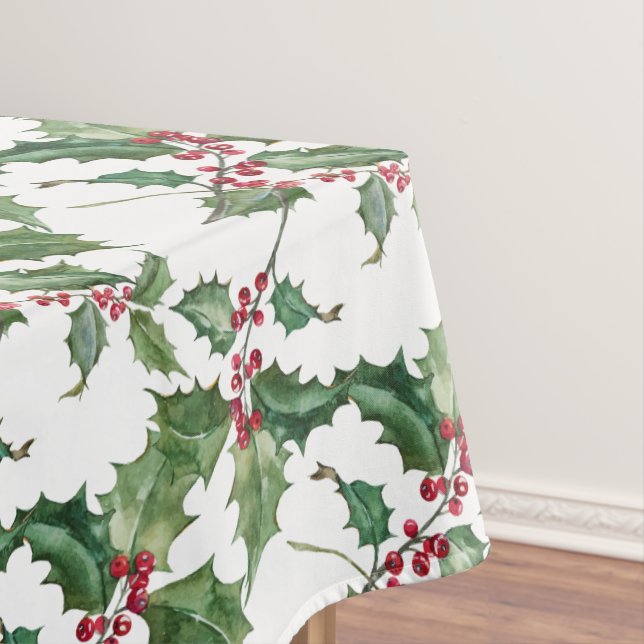 Nappe Aquarelle Holly et Berries rouges (In Situ)