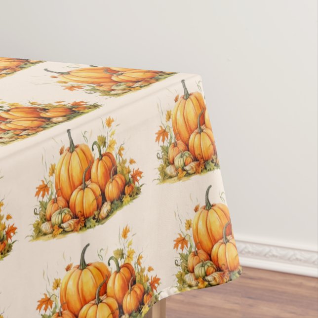 Nappe Aquarelle mignonne Citrouille Thanksgiving (In Situ)