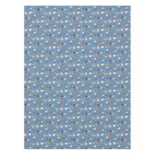 Nappe Aquarelle motif de poulet Denim Blue