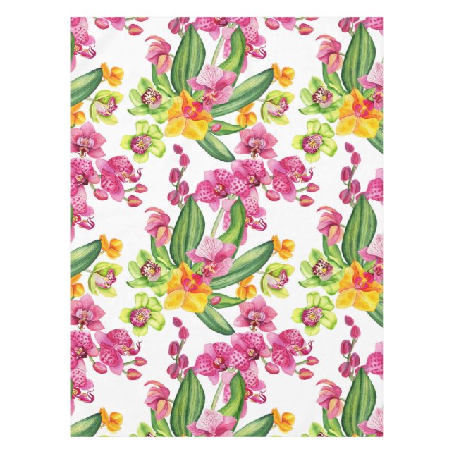 Nappe Aquarelle Orchidées Design 18 (Devant)