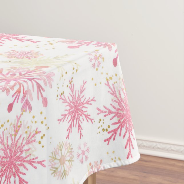 Nappe Aquarelle Parties scintillant rose et or Flammes d (In Situ)