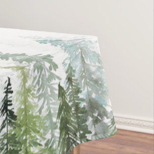 Nappe Aquarelle Pine Arbres