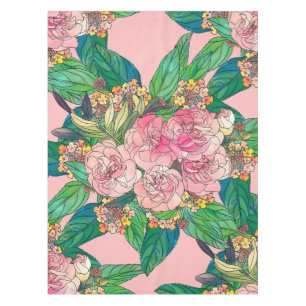 Nappe Aquarelle rose de la fille Peinture à la main
