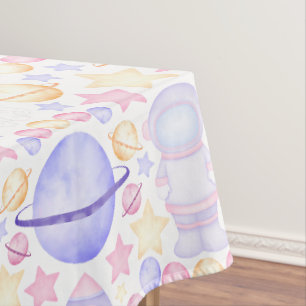 Nappe Aquarelle rose mignonne Astronautes de l'espace An