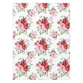 Nappe Aquarelle Rouge et rose Floral Motif sans couture