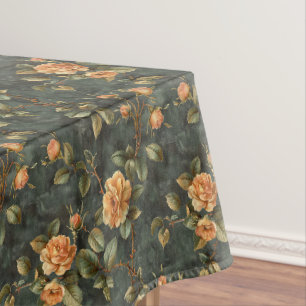 Nappe Aquarelle shabby chic jaune orange rose français