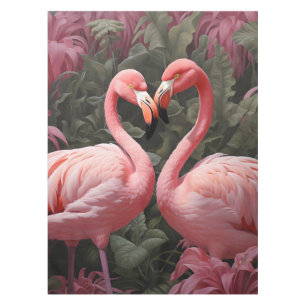 Nappe Aquarelle Tropical Rose Flamant rose Romance