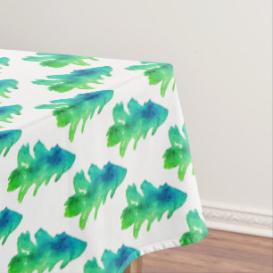Nappe Aquarelle verte Pins de la forêt