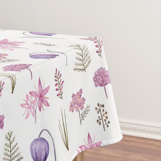 Nappe Aquarelle violet rose Fleur sauvage (In Situ)