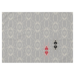 Nappe Araignées - Gris fantôme et Blanc osseux