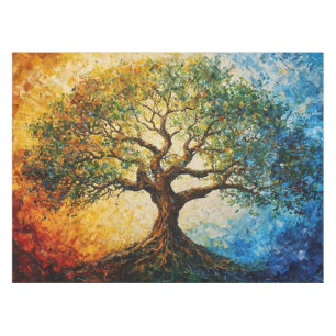 Nappe Arbre de connaissances - Peinture à l'huile