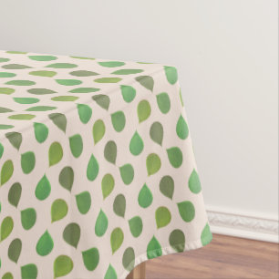 Nappe Arbre de Jade Succulent Feuilles Vertes sur Beige