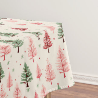 Nappe Arbre de Noël rose vintage
