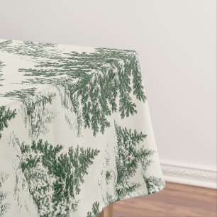 Nappe Arbre de Noël Toile De Jouy Green
