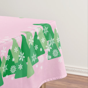 Nappe Arbres de Noël Snowflakes blanc Joie au monde