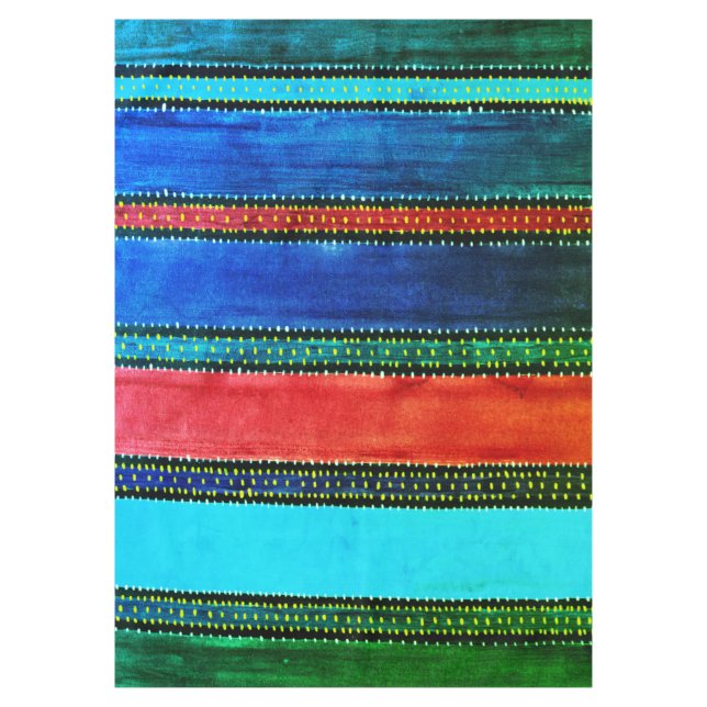 Nappe arc-en-ciel Vintage du Guatemala (Devant)