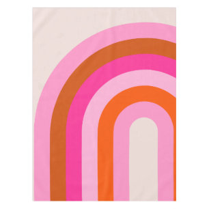 Nappe Arche arc-en-ciel rose et orange