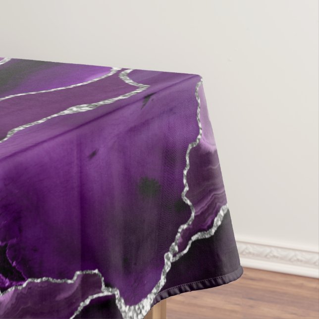 Nappe Argent violet Parties scintillant formelle Agate N (In Situ)