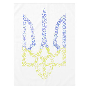 Nappe Armoiries de l'Ukraine trident motif de la spirale