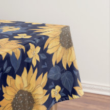 Arrière - plan bleu de la marine des tournesols 