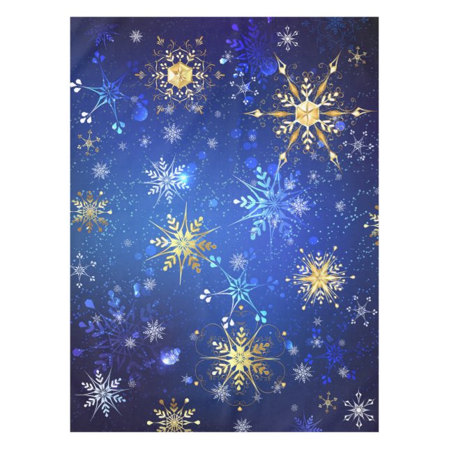 Nappe Arrière - plan Bleu XMAS avec des flocons de neige (Devant)