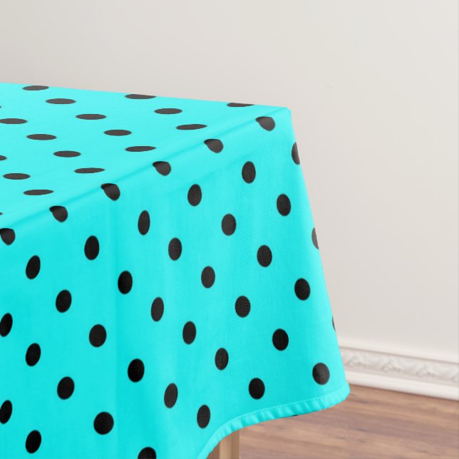 Nappe Arrière - plan de pois turquoise (In Situ)