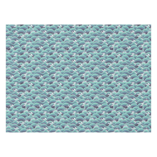 Nappe Arrière - plan décoratif de vague de mer (Devant (Horizontal))