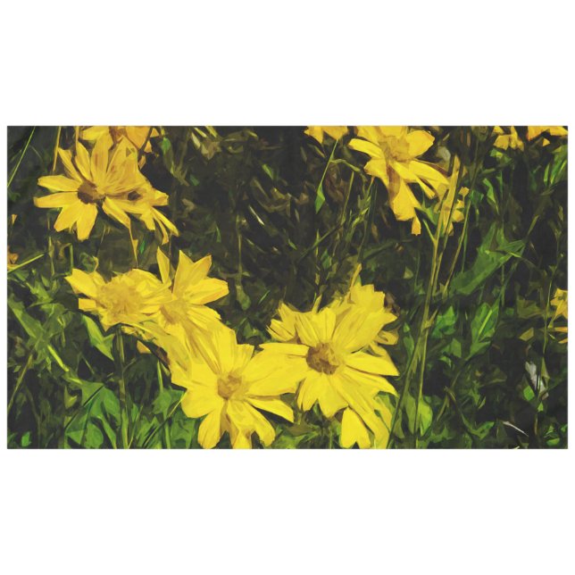 Nappe Arrowleaf Fleur sauvage Jaune Arrowley Abstrait (Devant (Horizontal))